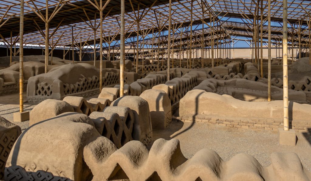 Ancient ruins of Chan Chan - Trujillo, Peru Archaeological Site 