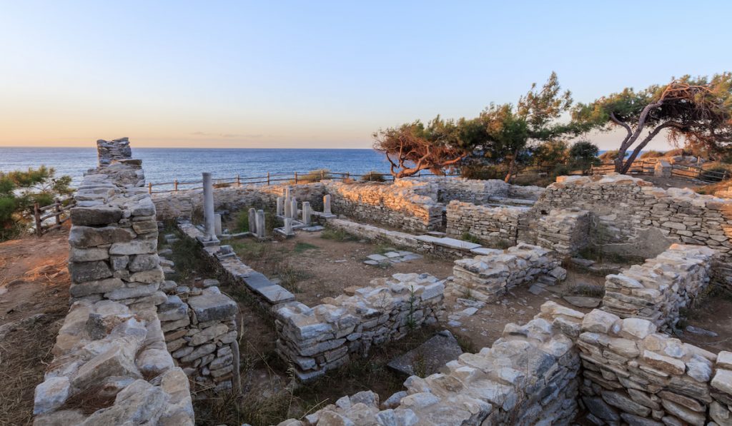 ruins of ancient village in Archaeological site of Aliki 