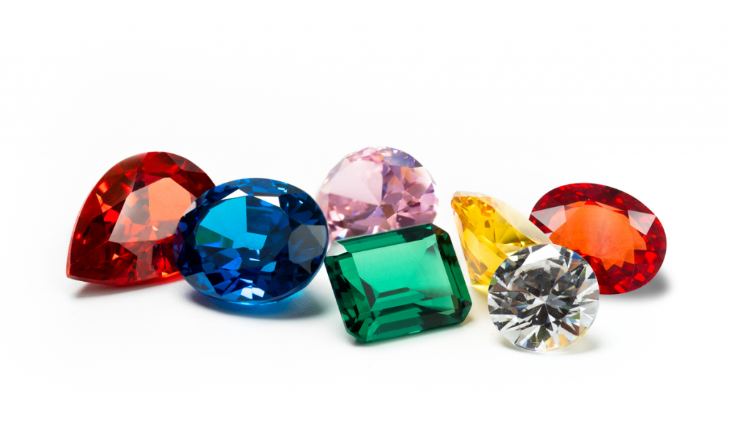 Bright gems used in making Byzantine jewelry