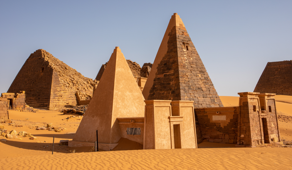The amazing pyramids of Meroe north of Khartoum in Sudan
