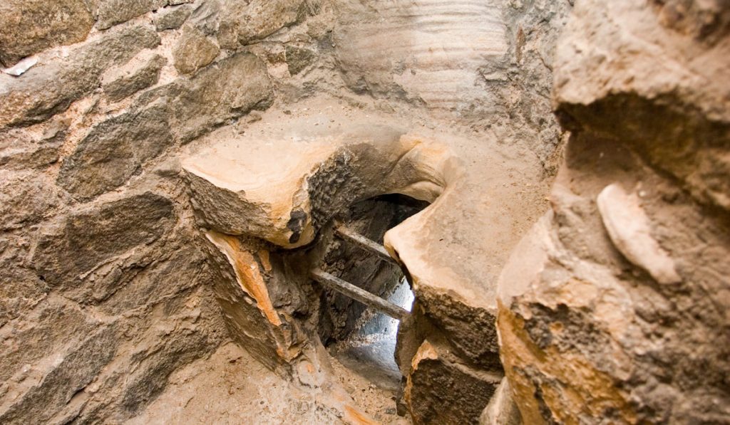 medieval ancient urinal in a castle 