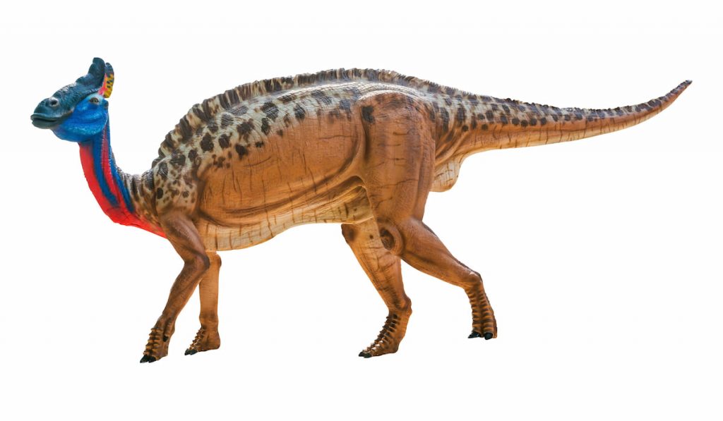 3D illustration of Olorotitan dinosaur on white background