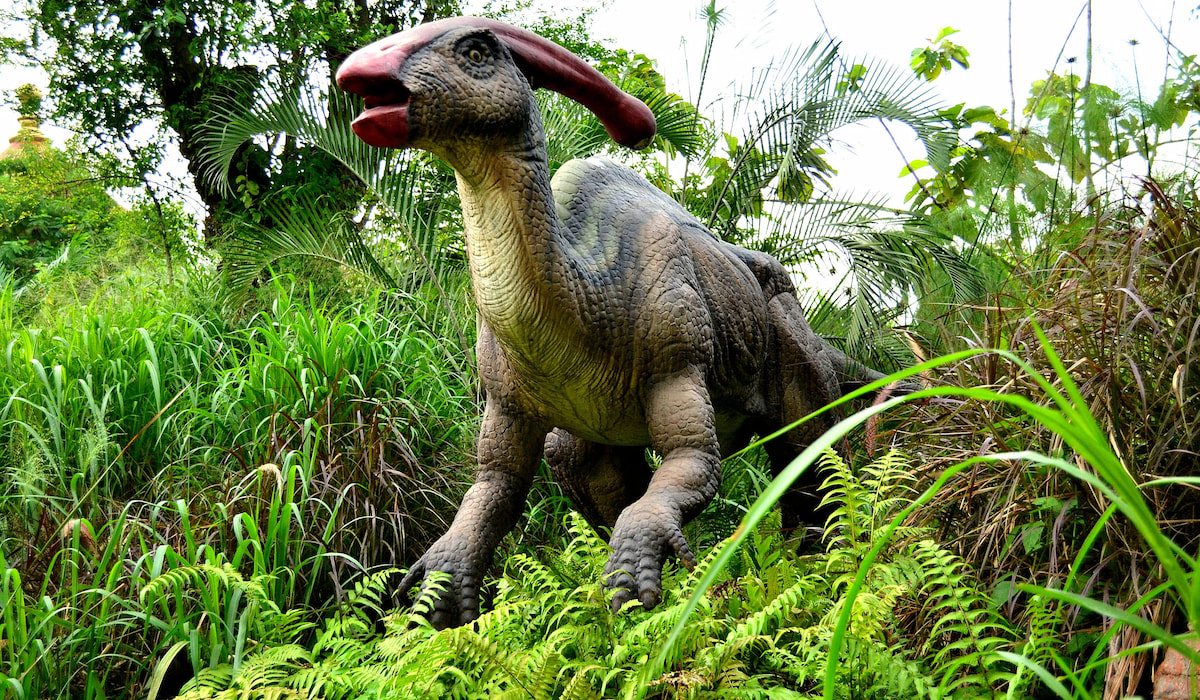 A Tsintaosaurus dinosaur at Taman Legenda Indonesia